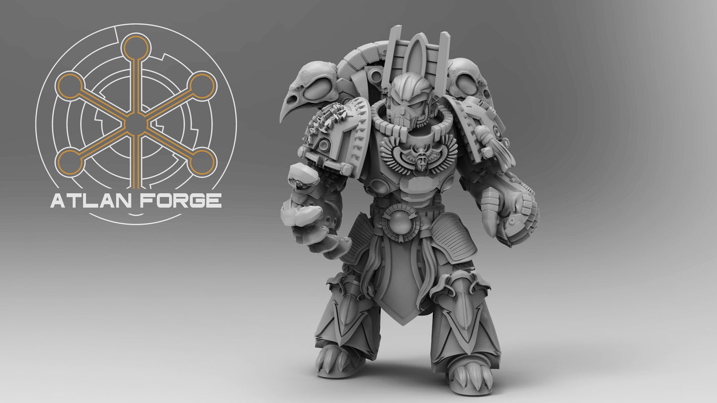 Aegyptian Melee Amenti squad of five with ornate armour, melee weapons, pistols and flamers