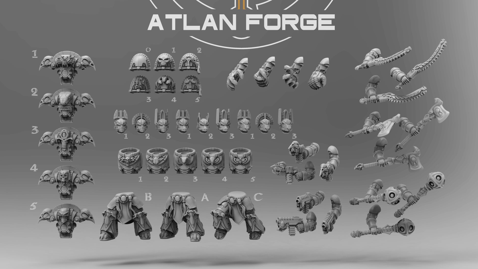 Aegyptian Melee Amenti squad of five with ornate armour, melee weapons, pistols and flamers