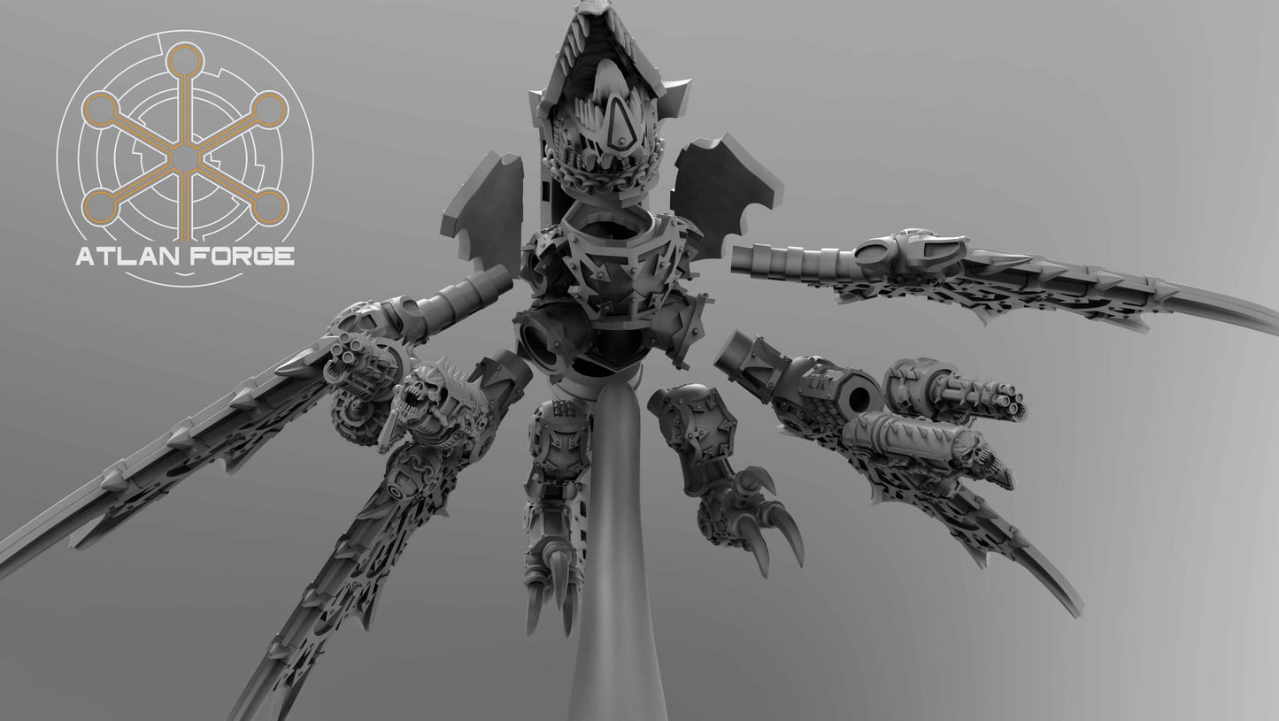 Demonic Cyberdrake demon war machine flying mechanical dragon