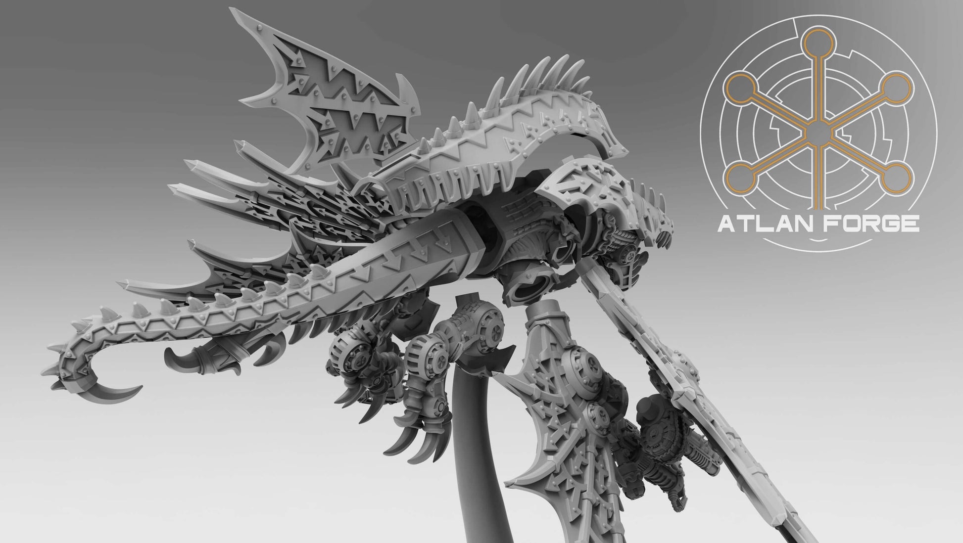 Demonic Cyberdrake demon war machine flying mechanical dragon