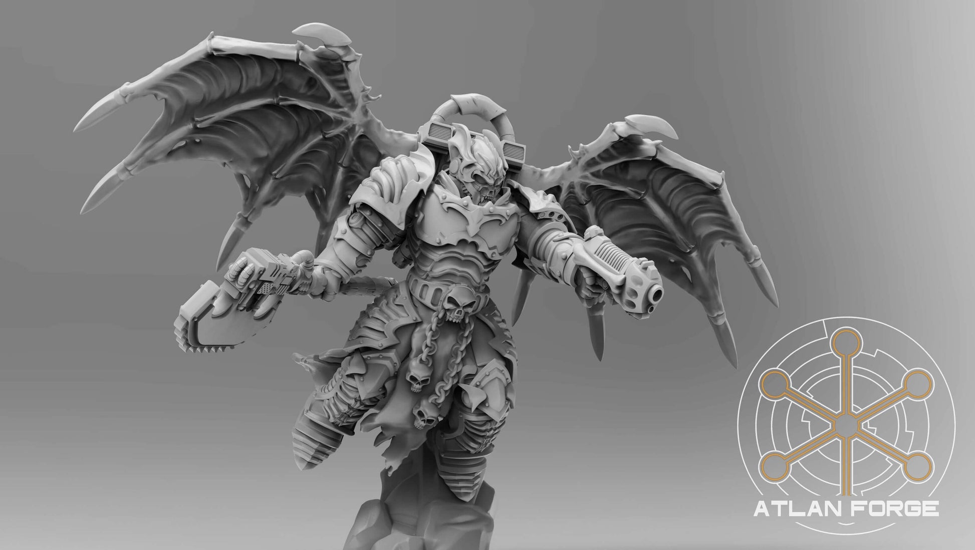 Vampire Knights Crash Captain gothic sci-fi warrior with wings and axe