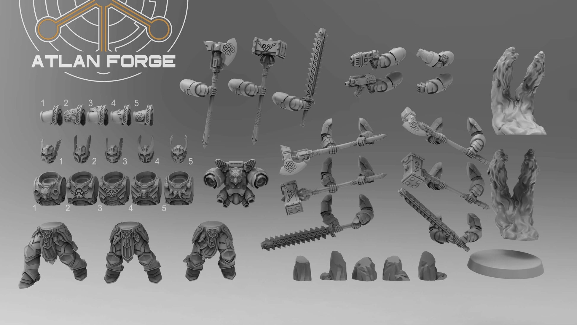 Asgardian Skybreakers jetpack assault warriors with axes and hammers