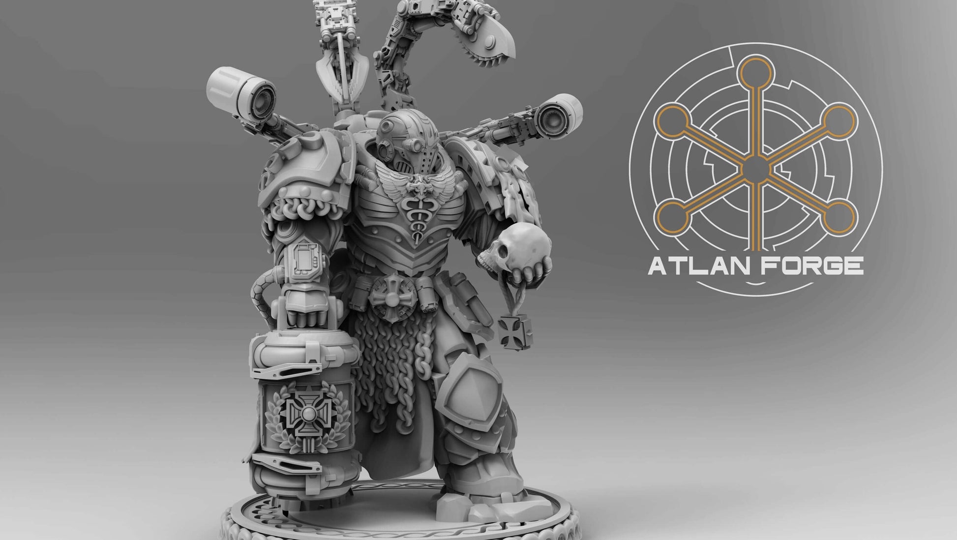 Templar Aegis Therapeuo grimdark apothecary warrior resin miniature