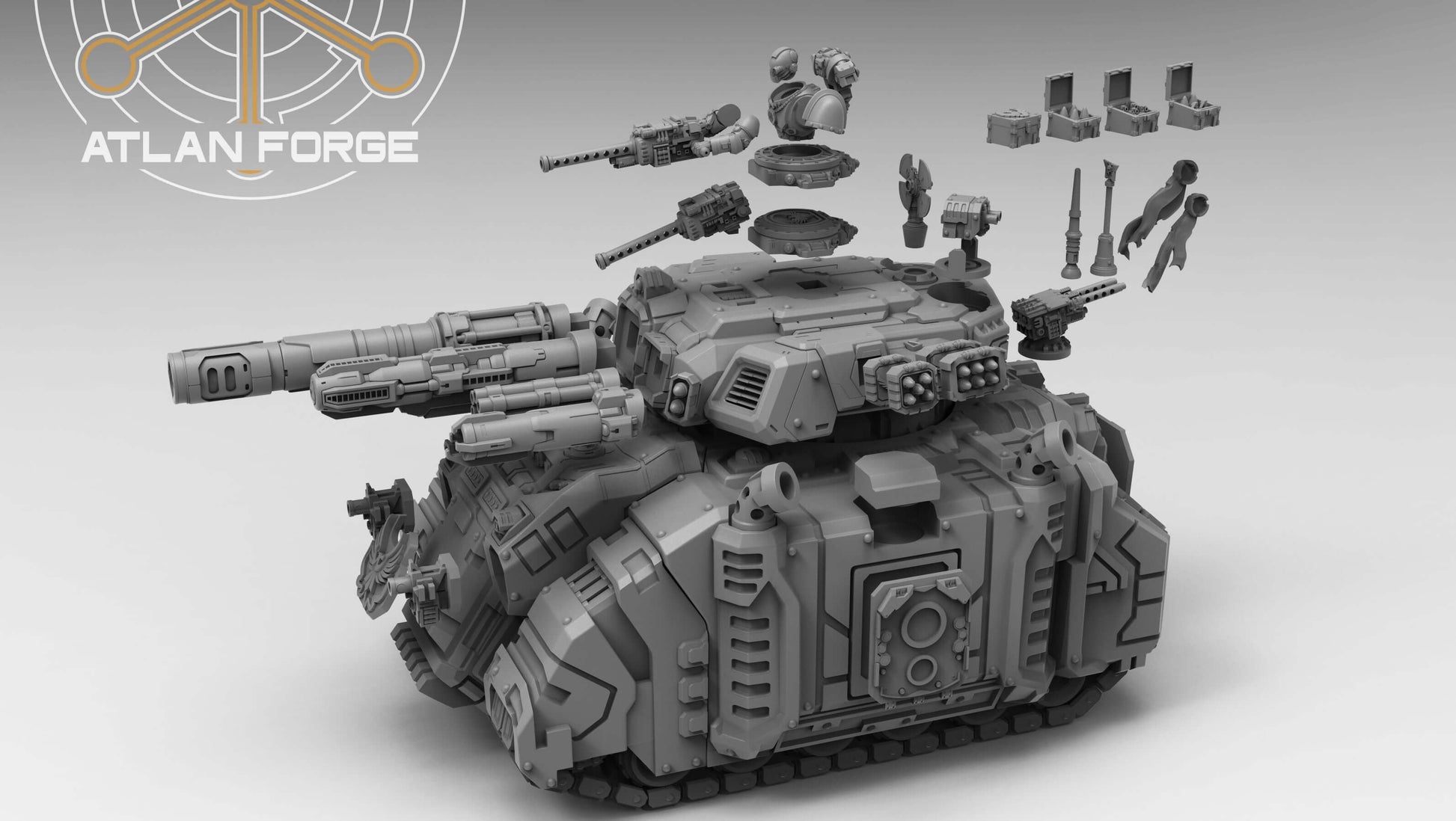 Sci-Fi Heavy Tank – Deinotherium Heavy Tank model with detailed armored design and turret.