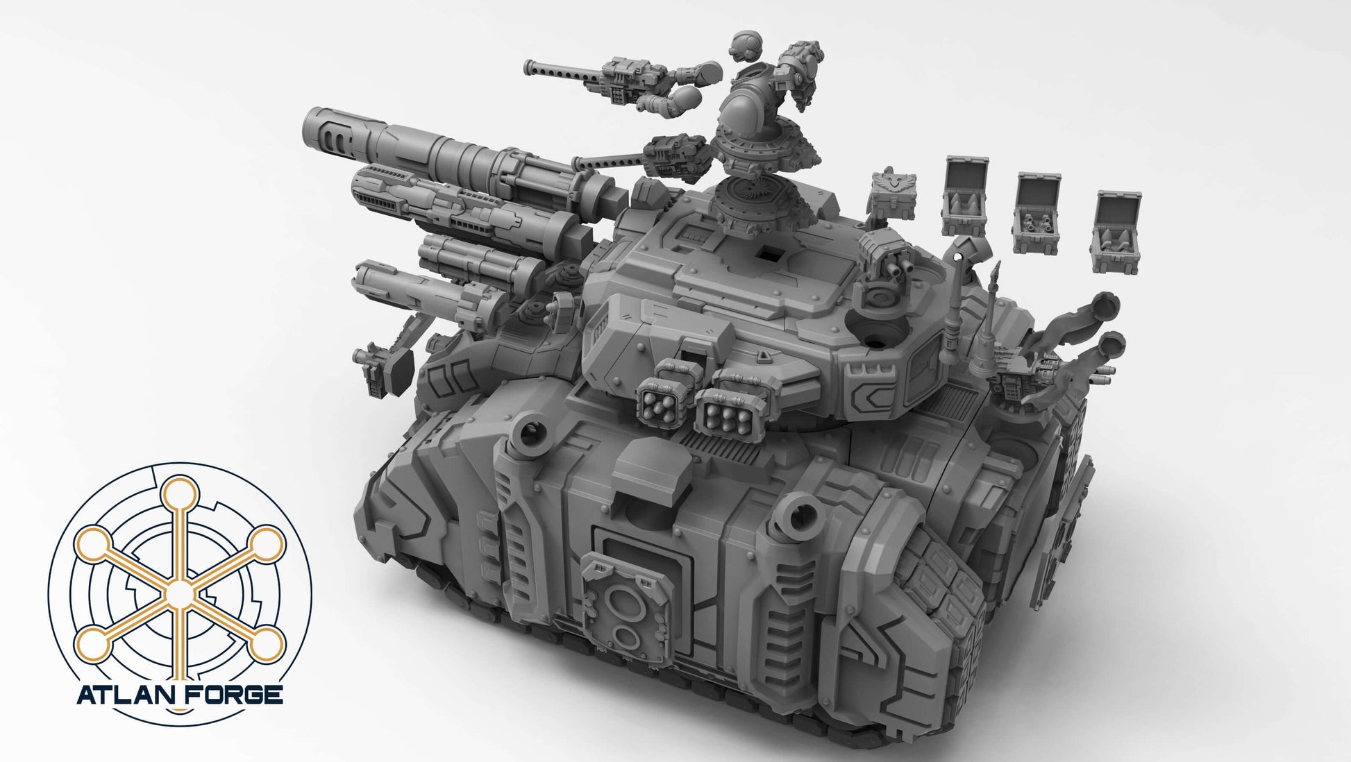 Sci-Fi Heavy Tank – Deinotherium Heavy Tank model with detailed armored design and turret.