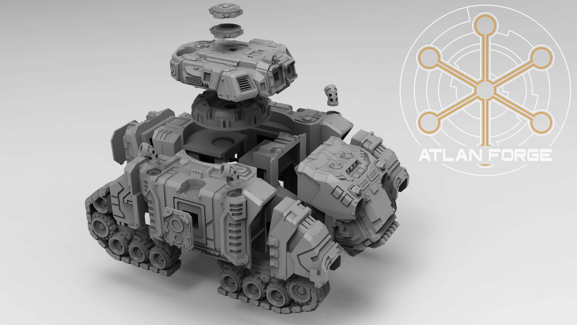 Sci-Fi Heavy Tank – Deinotherium Heavy Tank model with detailed armored design and turret.