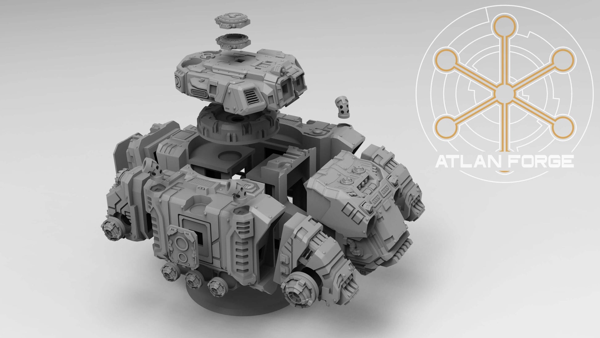 Sci-Fi Heavy Tank – Deinotherium Heavy Tank model with detailed armored design and turret.