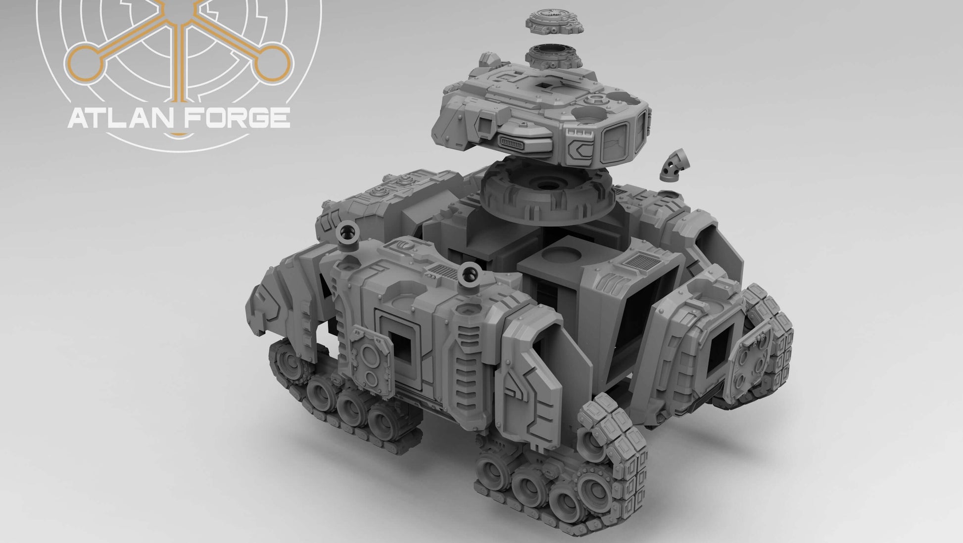 Sci-Fi Heavy Tank – Deinotherium Heavy Tank model with detailed armored design and turret.