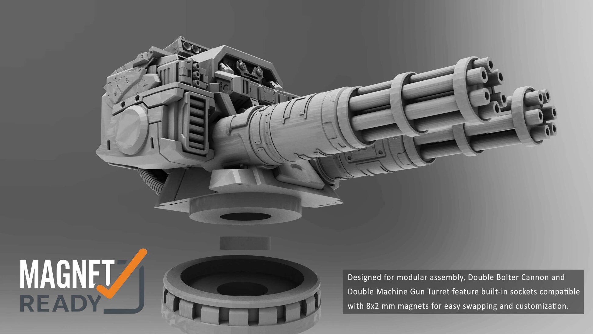 Cybernetic Allosaur armoured dinosaur mount resin miniature with rider, modular weapons and magnet-ready weapon hardpoints