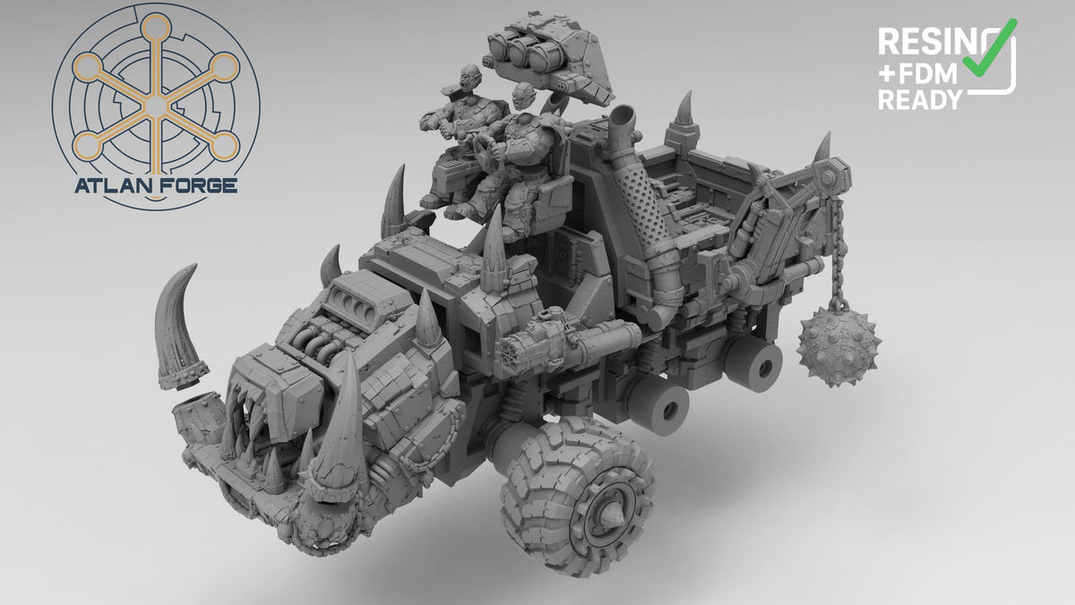Grokk Tuskhauler painted resin vehicle