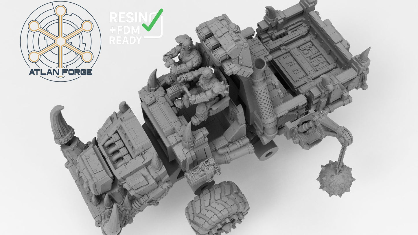 Grokk Tuskhauler painted resin vehicle