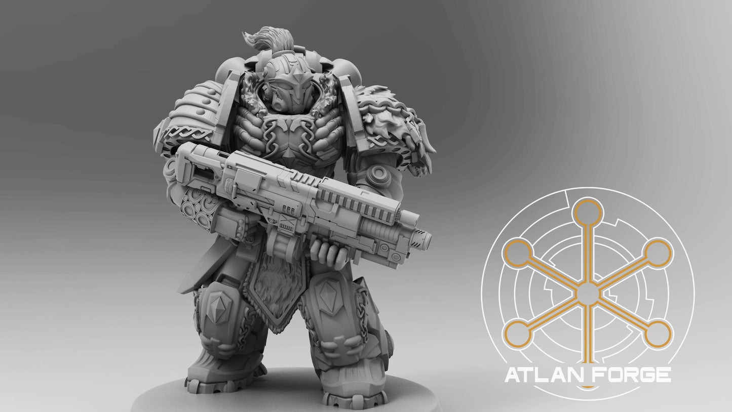 Asgardian Aegis Rangers full squad of five heavy infantry resin miniatures