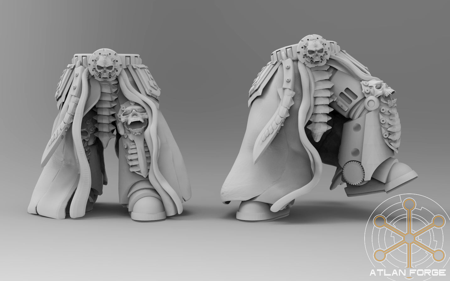 Hades miniature battle terrain display featuring intricate rock formations and detailed layouts by Atlan Forge.