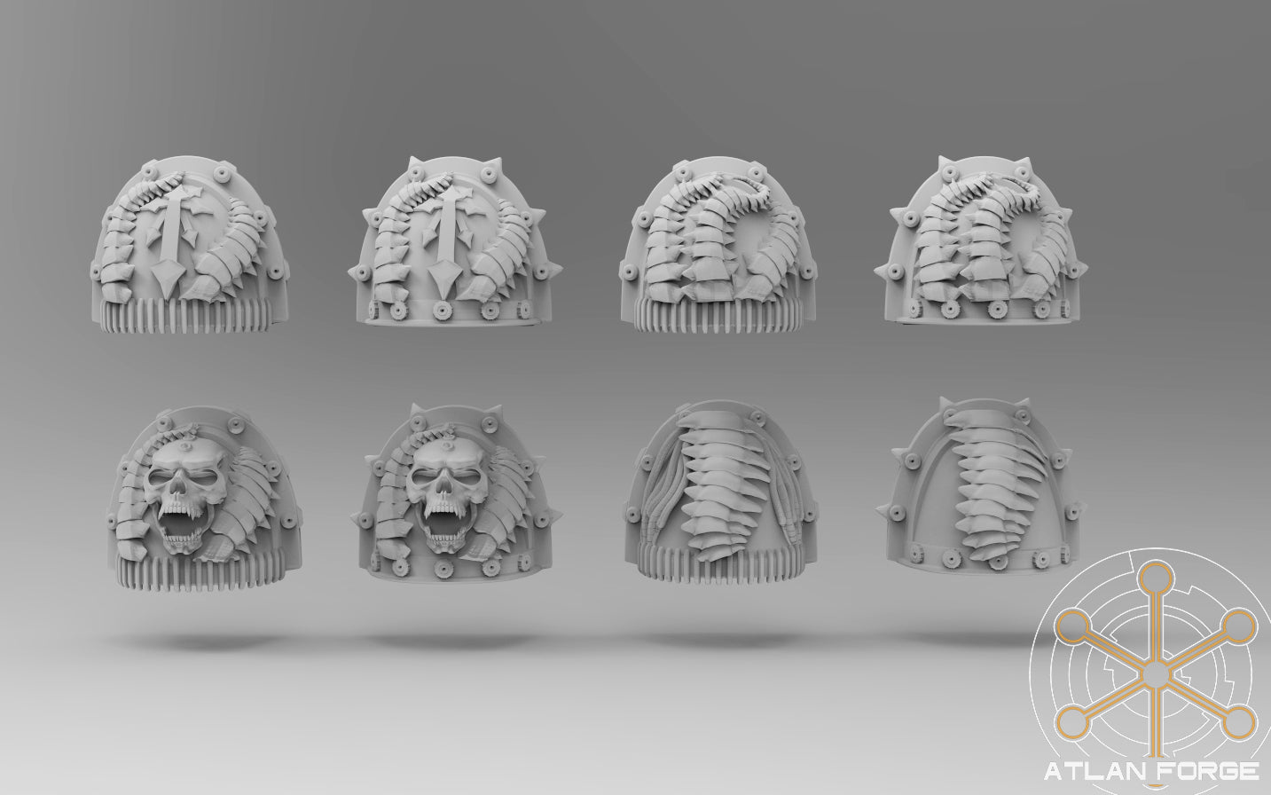 Hades miniature battle terrain display featuring intricate rock formations and detailed layouts by Atlan Forge.