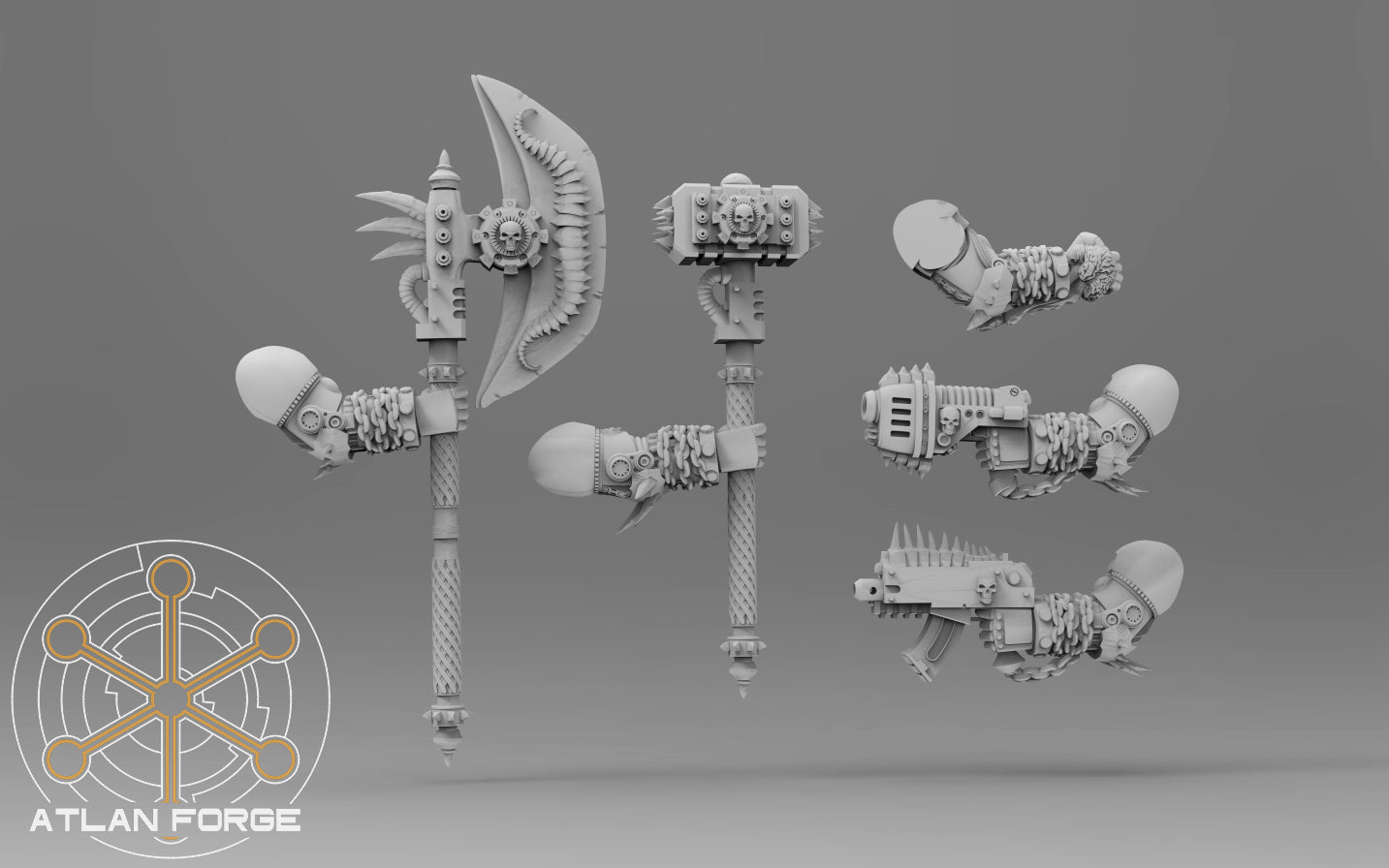 Hades miniature battle terrain display featuring intricate rock formations and detailed layouts by Atlan Forge.