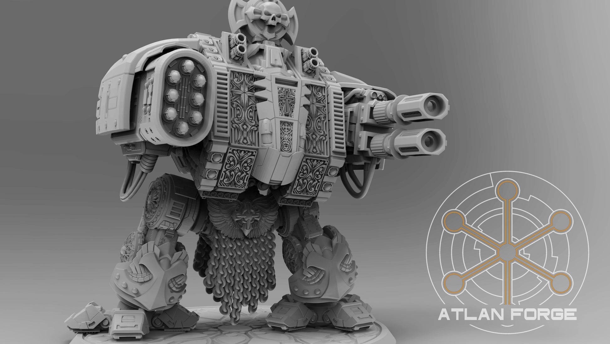 Templar Crusader Dreadnought - Sci-Fi Wargaming Miniatures, 32mm