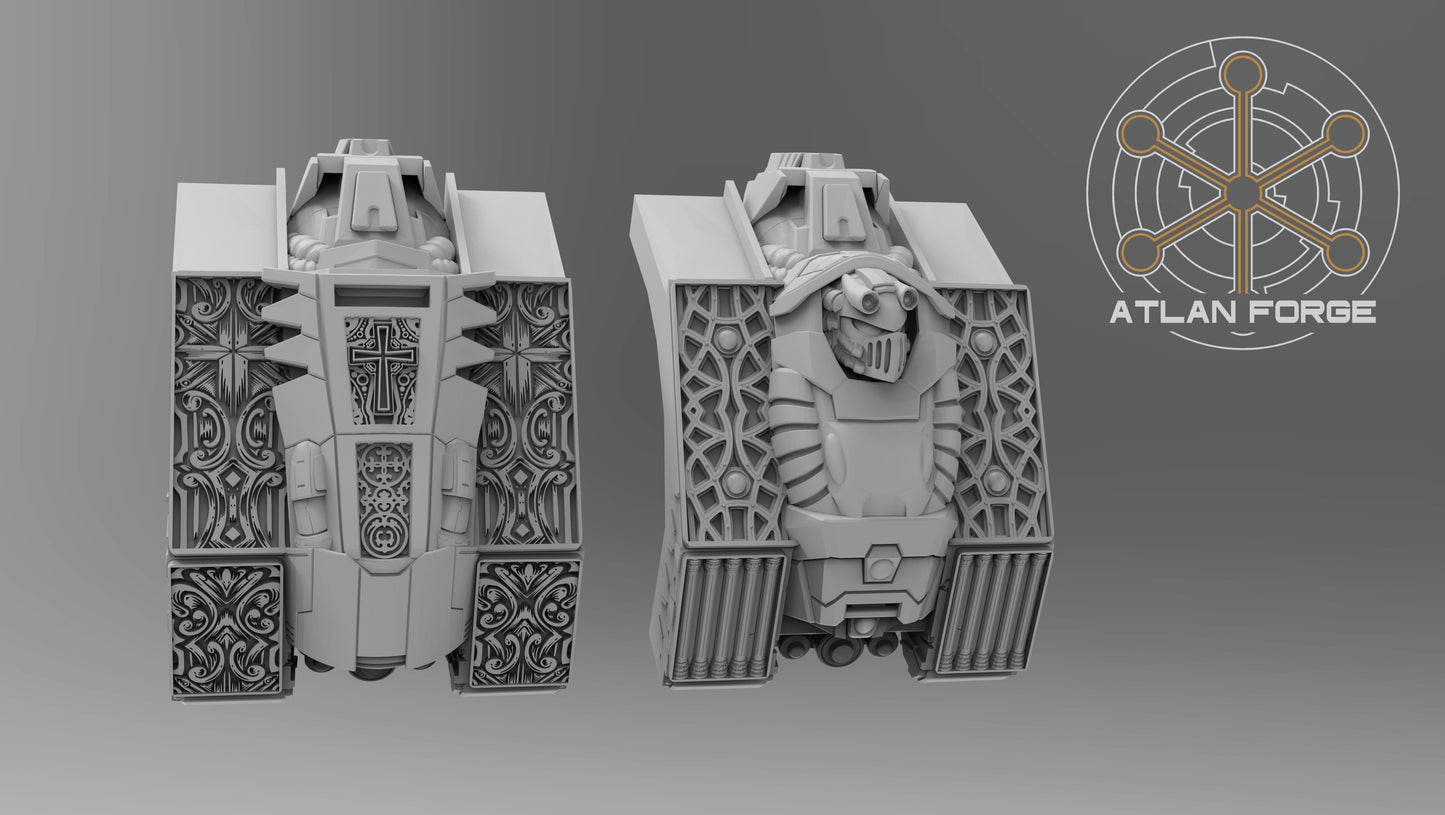 Templar Crusader Dreadnought - Sci-Fi Wargaming Miniatures, 32mm