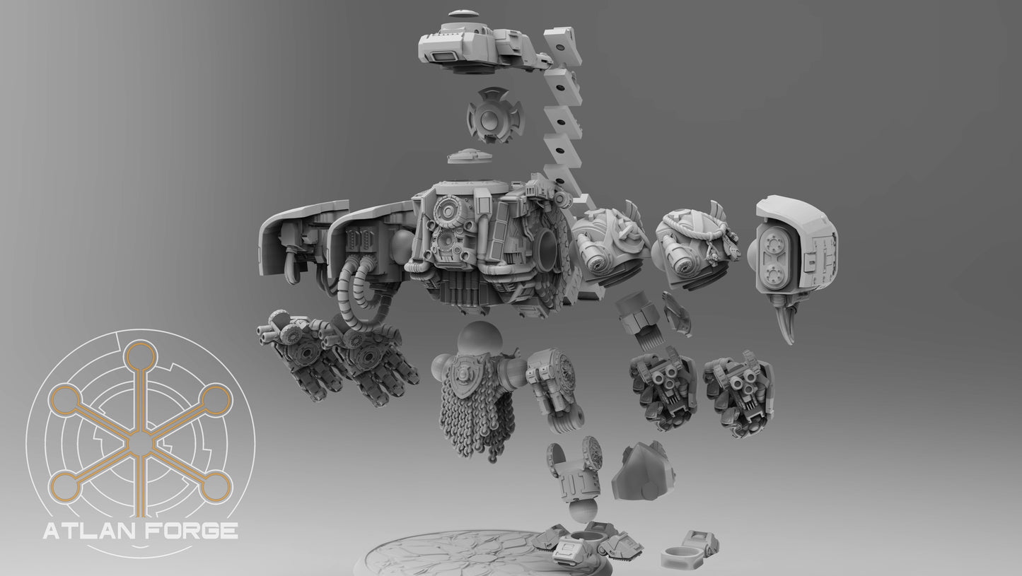 Templar Crusader Dreadnought - Sci-Fi Wargaming Miniatures, 32mm