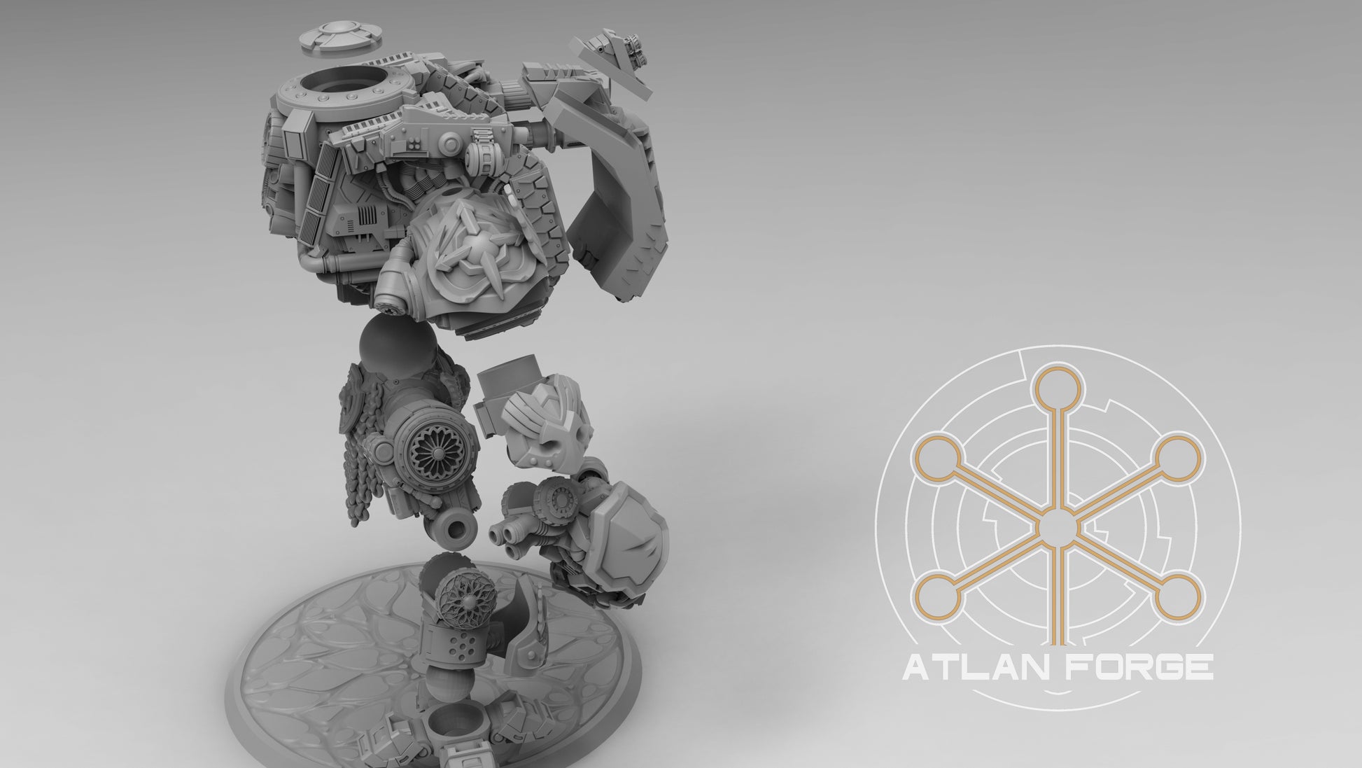 Templar Crusader Dreadnought - Sci-Fi Wargaming Miniatures, 32mm