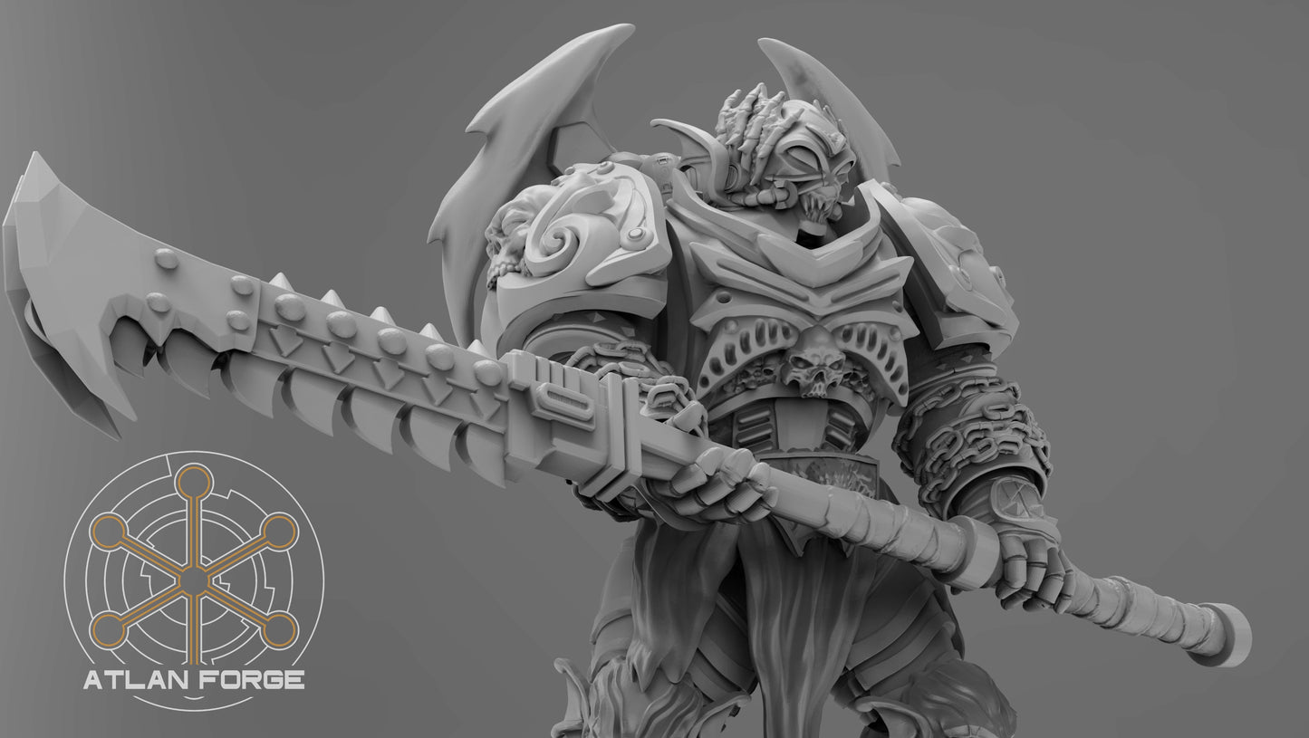 Nekramoroi Exsanguinators 32mm resin miniature squad of five grimdark chaos warriors by AtlanForge