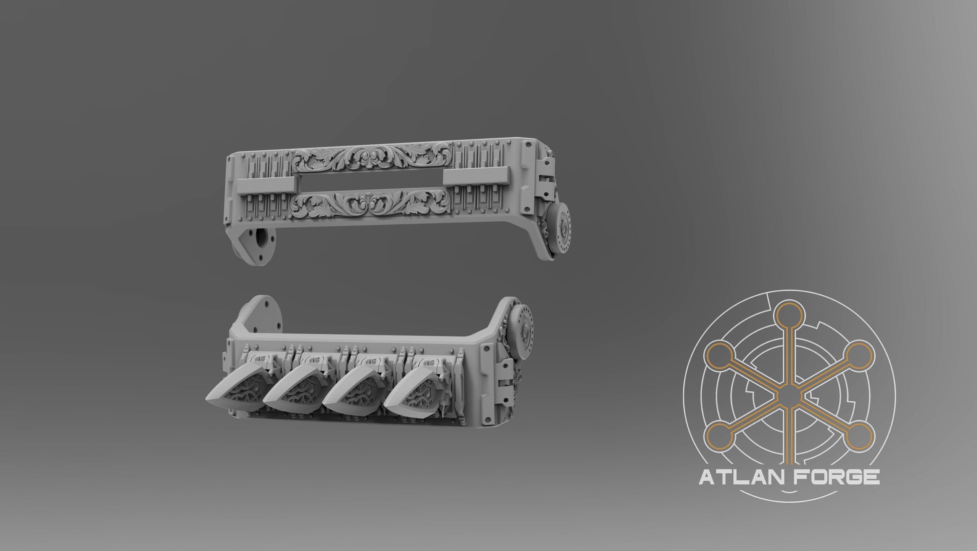 Templar Vehicle Ornaments - Atlan Forge, Sci-Fi Wargaming Miniatures, 32mm Scale