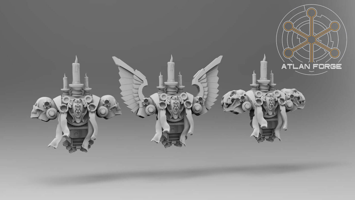 Angelic Soul Reaver winged warrior with scythe, crozius, and multiple helm and backpack options for a dramatic grimdark army leader.