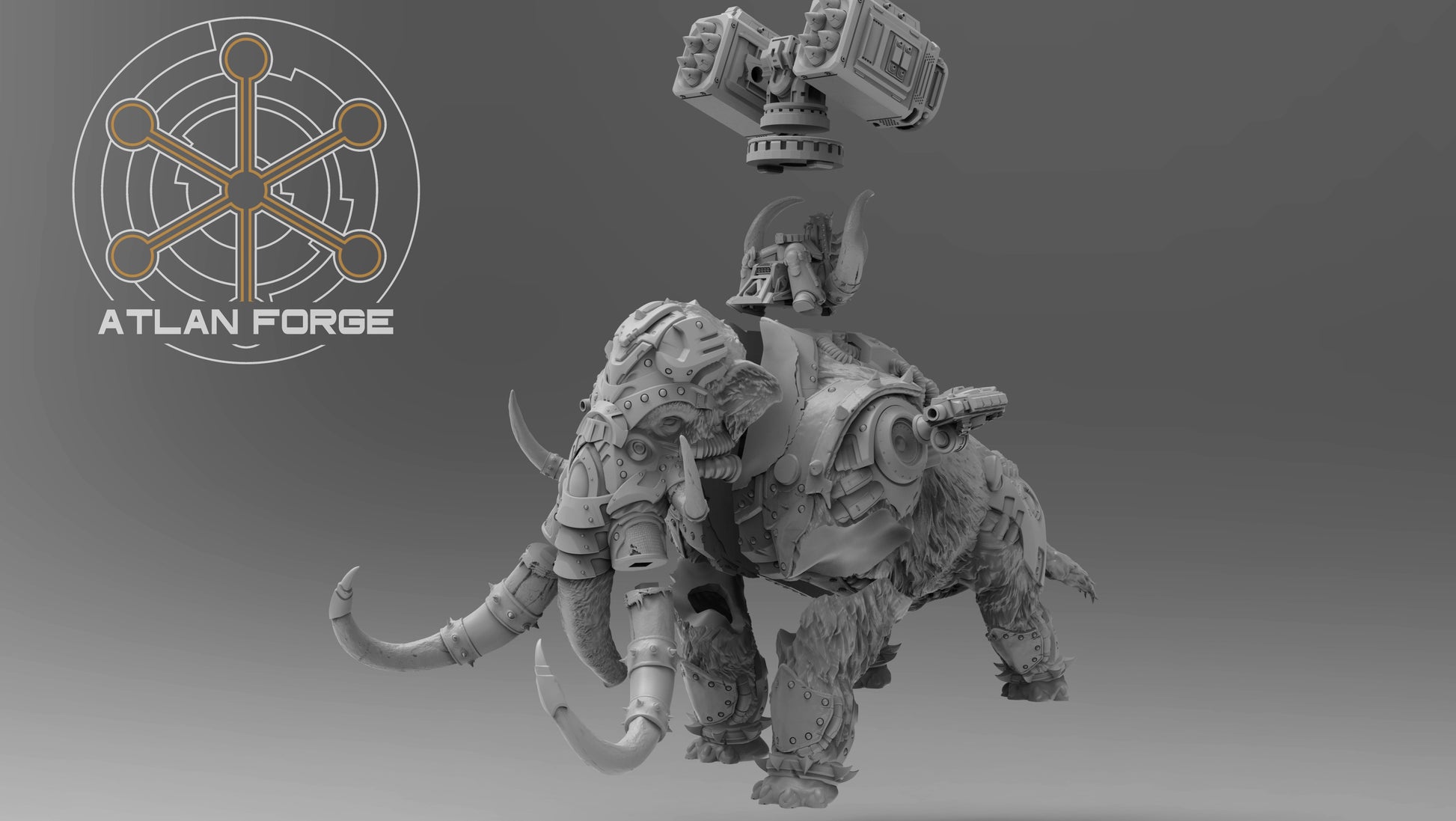  Cybernetic War Mammoth - Sci-Fi Wargaming Miniature