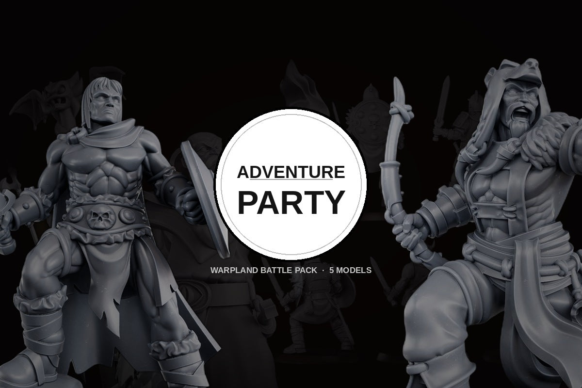 WarpLand miniature Adventure Party battle pack 5 models