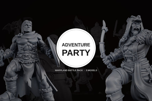 WarpLand miniature Adventure Party battle pack 5 models