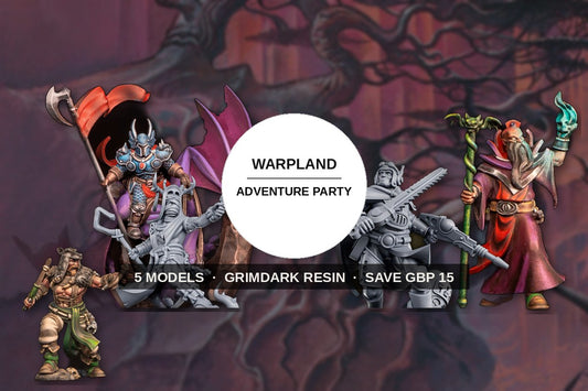 WarpLand Adventure Party – Battle Pack grimdark resin warband, 5 models