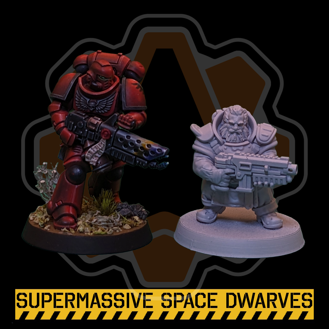 Space Dwarf Warriors- Sci-Fi Wargaming Miniatures, 32mm